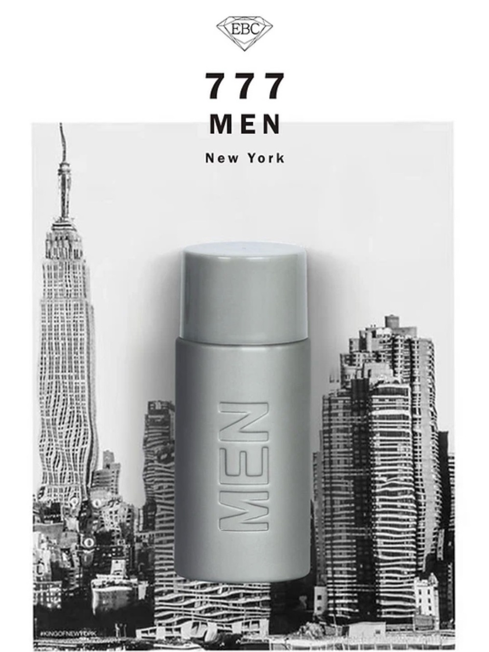 Mens 777 MEN SILVER EBC Collection 3.4oz (100ml) New